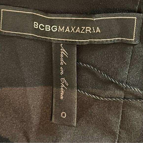 BCBGMaxAzria One Shoulder Metallic Black BodyCon Party‎ Event Dress NWT Size 0 - Picture 10 of 14